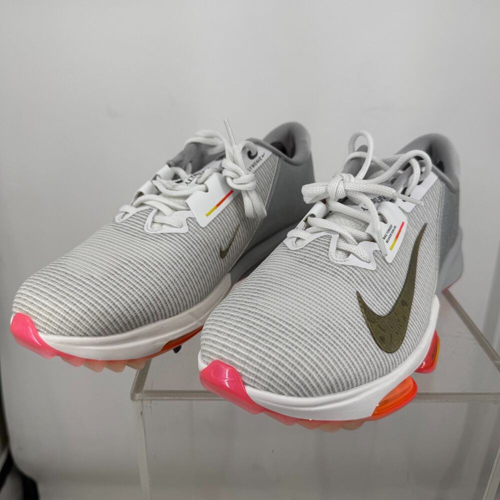 Nike Air Zoom Infinity Tour 2 Golf Shoes Mens 13 Metallic Gray Pink S US Open